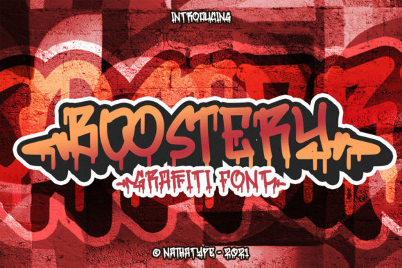 Boostery: A Dramatic Display Font for Bold Craft and Product Designs
