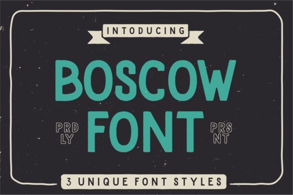 Boscow: A Bold Display Font That Elevates Handmade Product Design