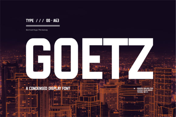 Goetz: A Bold Display Font for Crafters and Product Designers