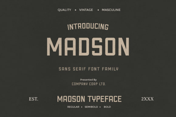 Madson: A Futuristic Display Font for Modern Editorial Design