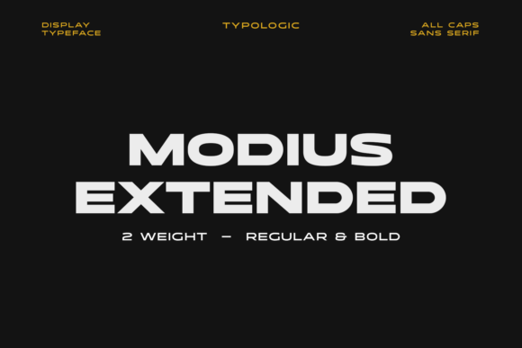 Modius Extended: A Modern Display Font for Bold Digital Branding