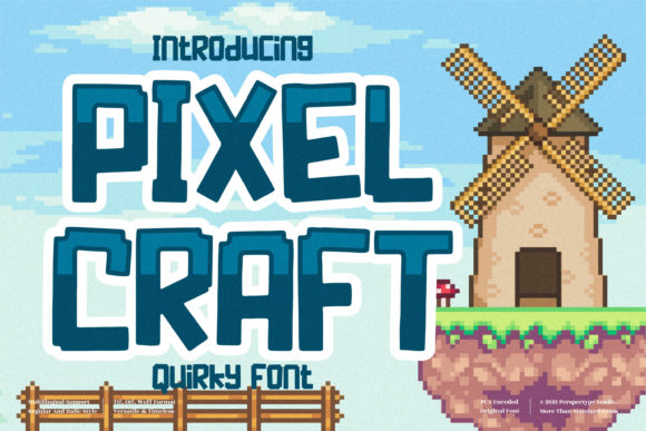 Pixel Craft: A Playful Display Font for Creative Editorial Projects