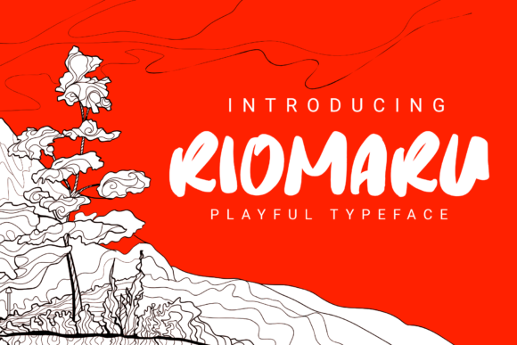 Riomaru: A Playful Brushed Display Font for Modern Branding Projects